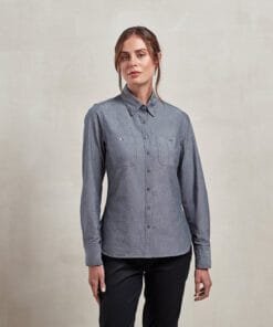 Premier WomenÂ’s chambray shirt, organic and fairtrade certified