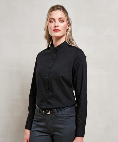 Premier Women's banded collar 'grandad' shirt - Shirts | Xcel UK