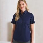 Premier Women’s ‘supreme’ oxford short sleeve shirt - Shirts | Xcel UK