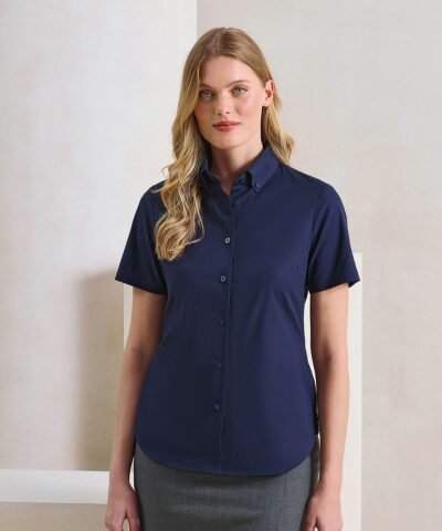 Premier Women’s ‘supreme’ oxford short sleeve shirt - Shirts | Xcel UK