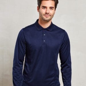 Premier Long sleeve coolchecker piquÃ polo