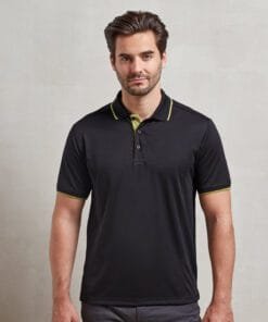 Premier Contrast coolcheckerÂ® polo