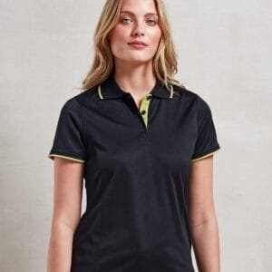 Premier Women’s contrast coolchecker polo