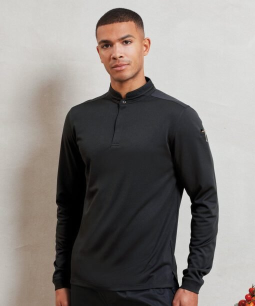 Premier Essential coolcheckerÂ® long sleeve chefÂ’s shirt