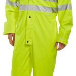 Beeswift Hi-Vis PU Breathable Coverall - High Visibility Coveralls | Xcel UK