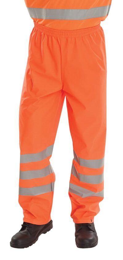 Beeswift Hi-Vis PU Overtrousers - Workwear Trousers | Xcel UK