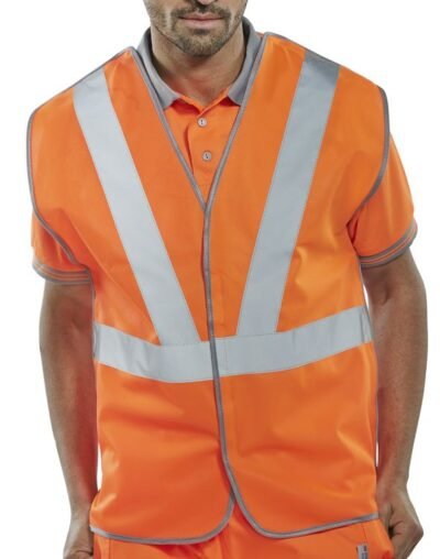 Beeswift Hi-Vis Rail Spec Vest (Polyester) - High Visibility Waistcoats/Vests | Xcel UK