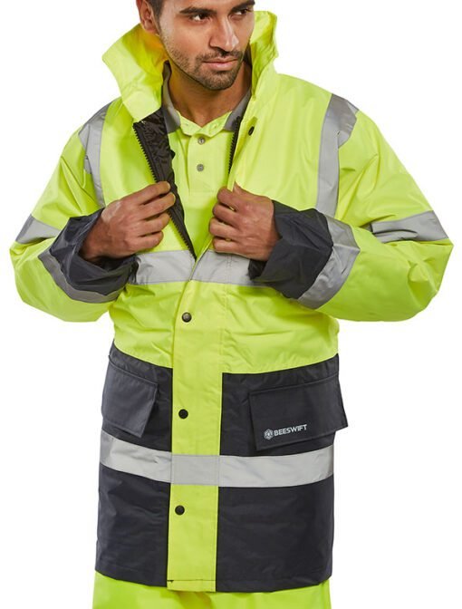 Beeswift Hi-Vis Fleece Lined Traffic Jacket