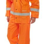 Beeswift Hi-Vis Lightweight Waterproof Suit - High Visibility Suits | Xcel UK