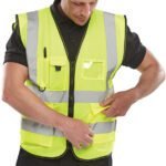 Beeswift Hi-vis Executive Id Vest - High Visibility Waistcoats/Vests | Xcel UK