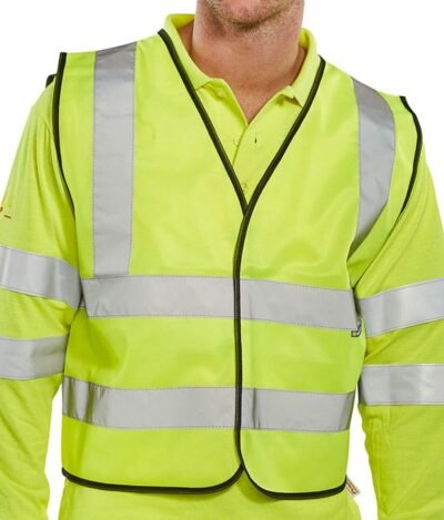 Beeswift Hi-Vis Vest Short Length - High Visibility Waistcoats/Vests | Xcel UK