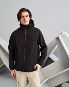 2786 TS009 Hooded Two Layer Softshell Jacket