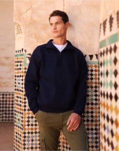 Fruit Of The Loom 62288 Iconic Premium Zip Neck Sweat
