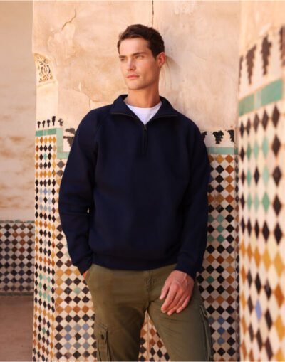 Fruit Of The Loom 62288 Iconic Premium Zip Neck Sweat