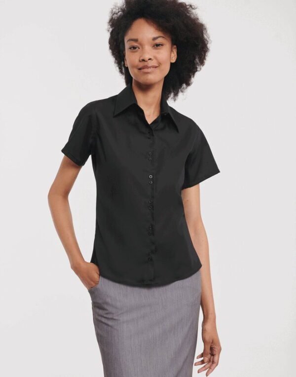 Russell Athletic LADIES SHORT SLEEVE ULTIMATE NON IRON SHIRT — Custom Embroidery Available