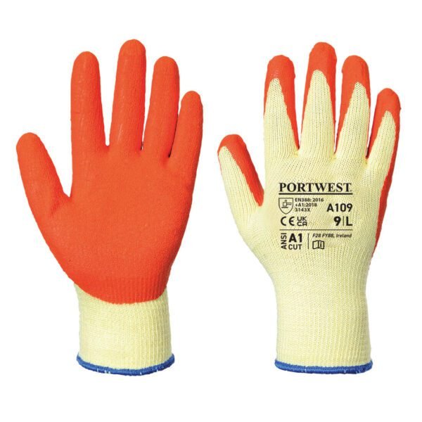 Portwest Grip 10 Latex Crinkle Retail Glove — Custom Embroidery Available
