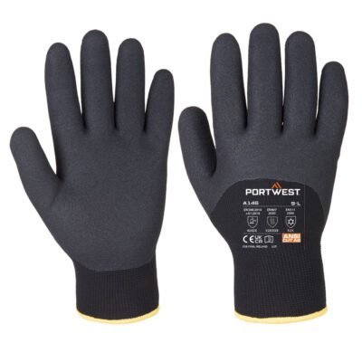 Portwest Cold 15 Nitrile Sandy 3/4 Dipped Glove — Custom Embroidery Available