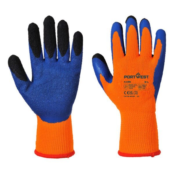 Portwest Cold 7 Latex Crinkle Finger Dipped Glove — Custom Embroidery Available