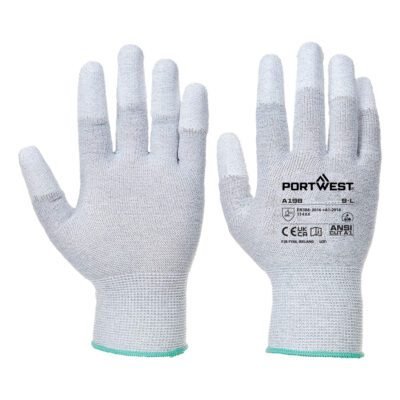 Portwest ESD 13 PU Fingertip Glove — Custom Embroidery Available