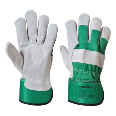 Portwest Leather Rigger 130 Cow Split Glove — Custom Embroidery Available
