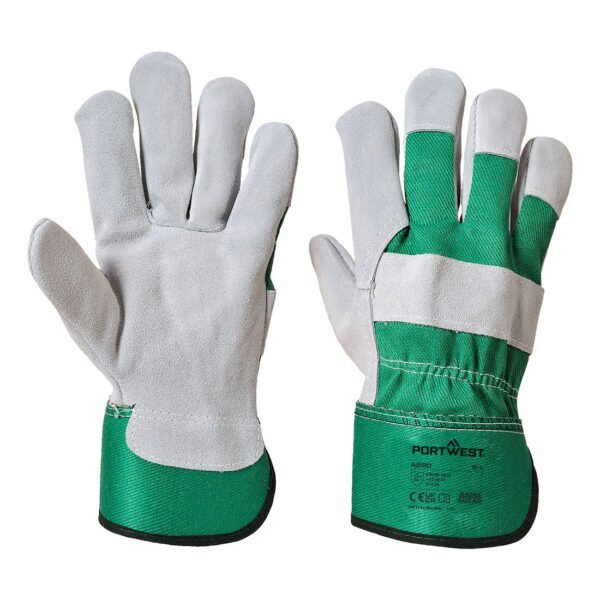 Portwest Leather Rigger 130 Cow Split Glove — Custom Embroidery Available