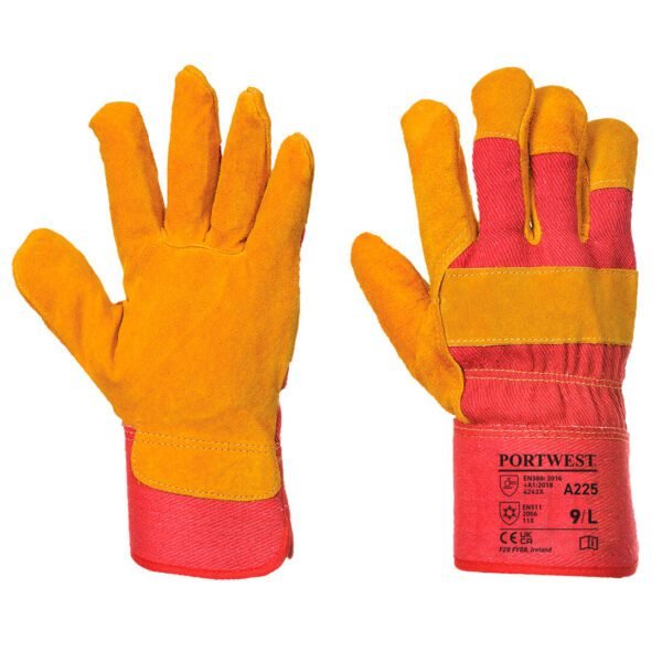 Portwest Leather Rigger 240 Cow Split Thermal Glove — Custom Embroidery Available