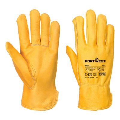 Portwest Cold 200 Cow Grain Driver Glove — Custom Embroidery Available