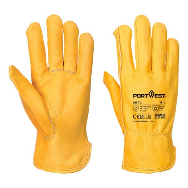 Portwest Cold 200 Cow Grain Driver Glove — Custom Embroidery Available