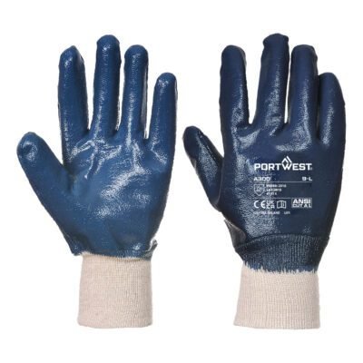 Portwest Grip 12 Nitrile Full Dipped Knitwrist Glove — Custom Embroidery Available