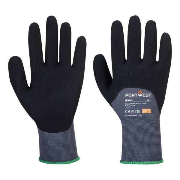 Portwest Grip 15 Nitrile Sandy 3/4 Palm Glove — Custom Embroidery Available