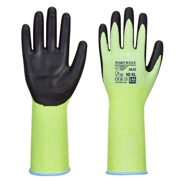 Portwest Cut D13 Nitrile Green Long Cuff Glove — Custom Embroidery Available