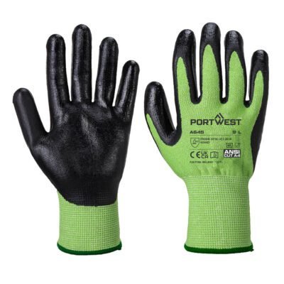 Portwest Cut D13 Nitrile Green Glove — Custom Embroidery Available