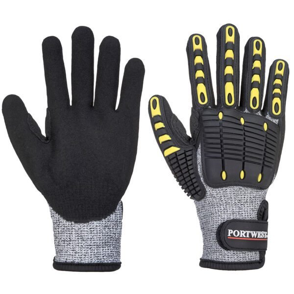 Portwest Impact C13 Nitrile Sandy Reinforced Palm Glove — Custom Embroidery Available