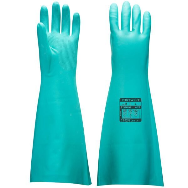 Portwest Chem 480 Nitrile Extended Gauntlet — Custom Embroidery Available