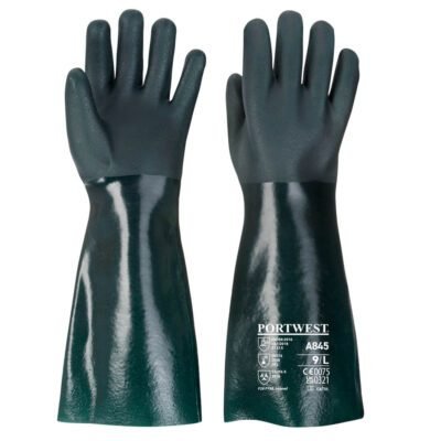 Portwest Chem 450 PVC Double Dipped Gauntlet — Custom Embroidery Available