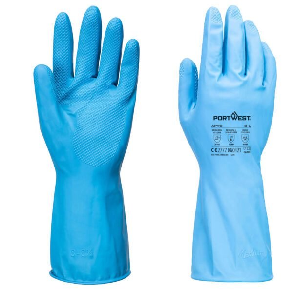 Portwest FD Chemical B Latex Light Gauntlet (Pk12) — Custom Embroidery Available