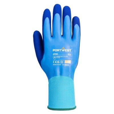 Portwest Grip 13 Latex Foam Aqua Glove — Custom Embroidery Available