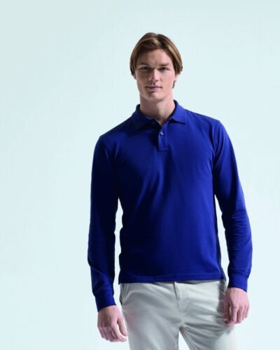 Asquith and Fox MENS CLASSIC FIT L/S POLO — Custom Embroidery Available