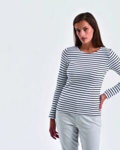Asquith and Fox LADIES MARINIERE COASTAL LONG SLEEVE TEE