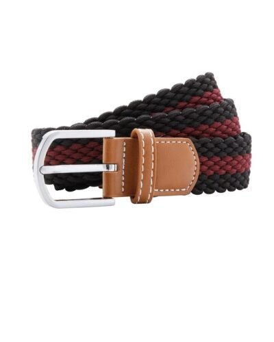 Asquith and Fox TWO COLOUR STRIPE BRAID STRETCH BELT