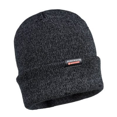 Portwest Insulated Knit Reflective Yarn Beanie — Custom Embroidery Available