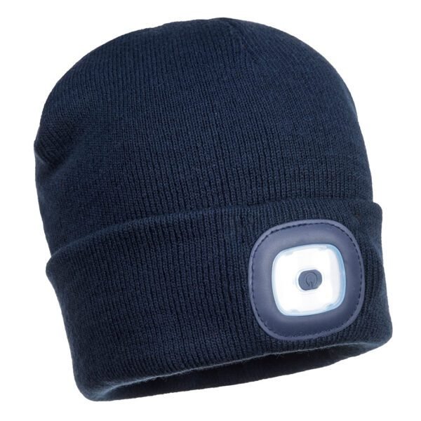 Portwest Rechargeable Twin LED Beanie — Custom Embroidery Available