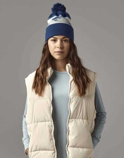 Beechfield MOUNTAIN PEAKS POM POM BEANIE — Custom Embroidery Available