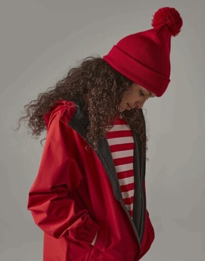 Beechfield KIDS ORIGINAL POM POM BEANIE — Custom Embroidery Available