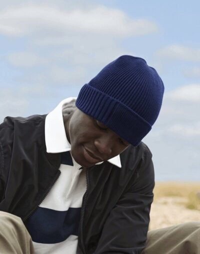 Beechfield ORGANIC COTTON PATCH BEANIE — Custom Embroidery Available