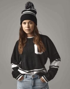 Beechfield STRIPED FAN BEANIE