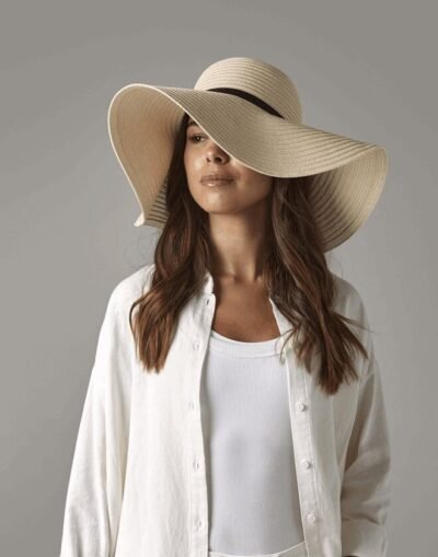 Beechfield MARBELLA WIDE BRIMMED SUN HAT — Custom Embroidery Available