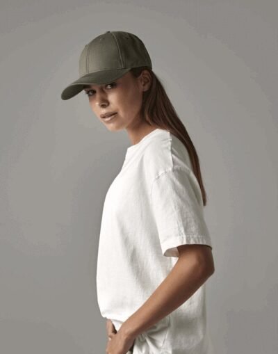 Beechfield EARTHAWARE ORGANIC COTTON CANVAS 6 PANEL CAP — Custom Embroidery Available