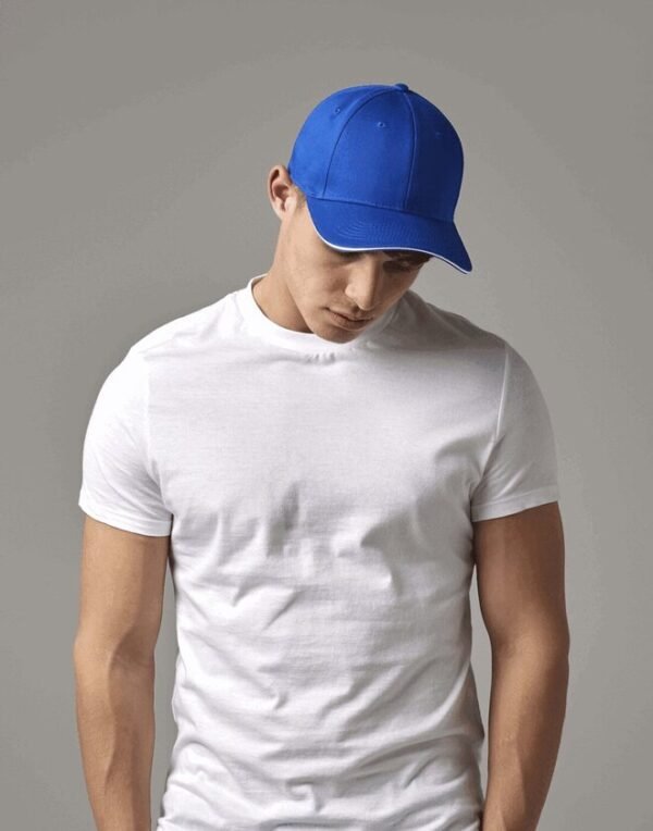 Beechfield EARTHAWARE CLASSIC ORGANIC COTTON 6 PANEL CAP - SANDWICH PEAK — Custom Embroidery Available