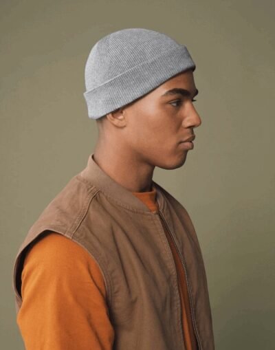 Beechfield ORGANIC COTTON FISHERMAN BEANIE — Custom Embroidery Available